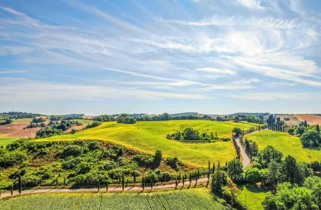 Wandelen in Toscane landschap