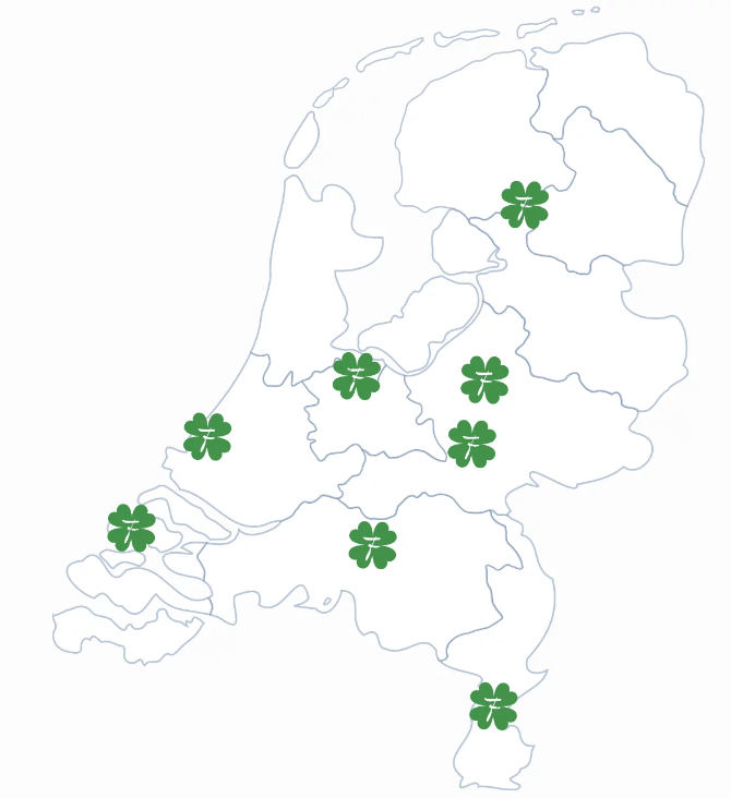 Klavertje Vier arrangementen Kaart