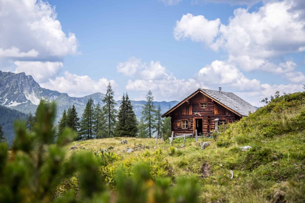 Huttentocht-chalet in de Oostenrijkse Alpen