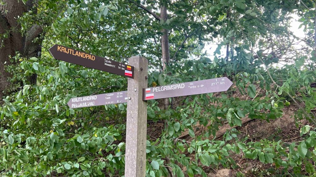 Wegwijzer bord Krijtlandpad