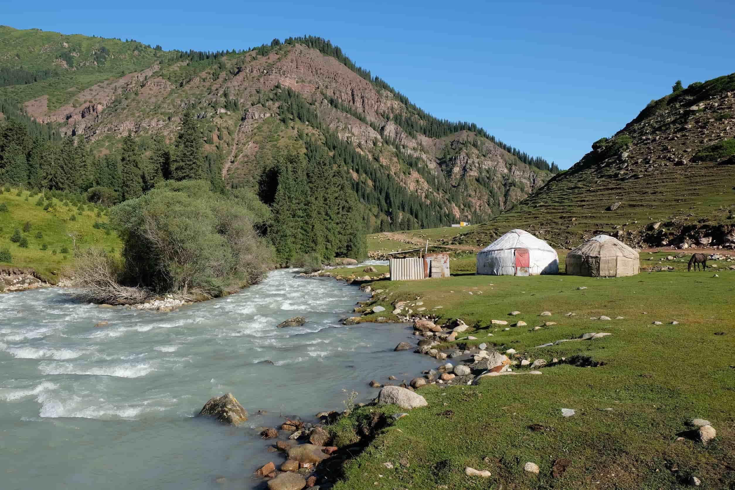 Yurts Tien Shan gebergte Karakol 