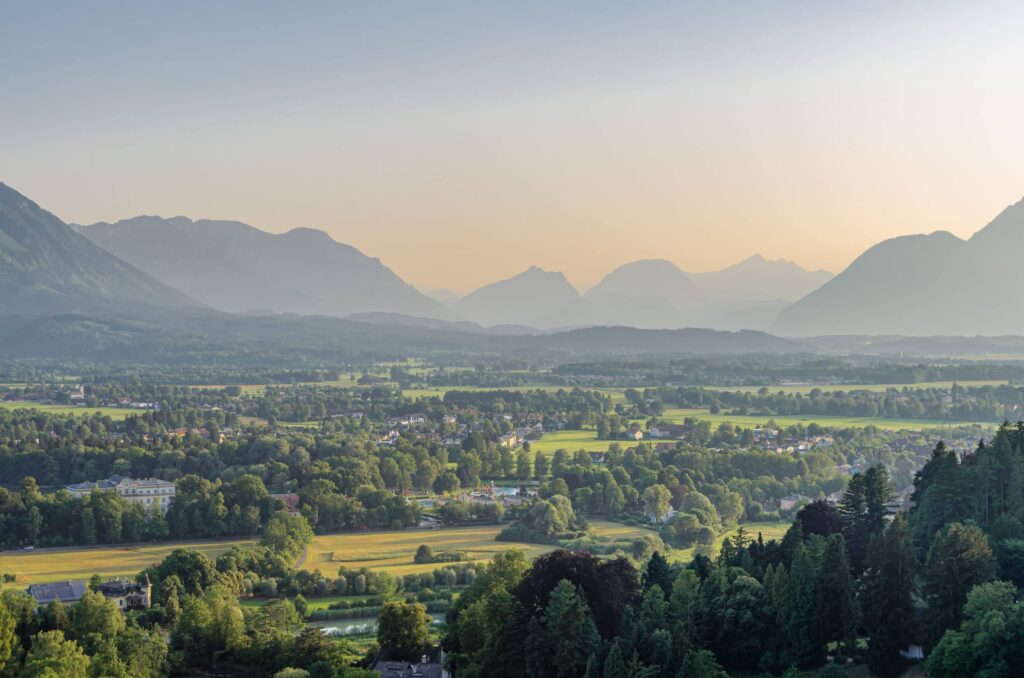 Uitzicht vanaf de Hohensalzburg Vesting Salzburgerland