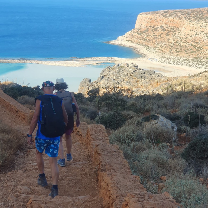 Op weg naar Balos Bay met Wandelweg