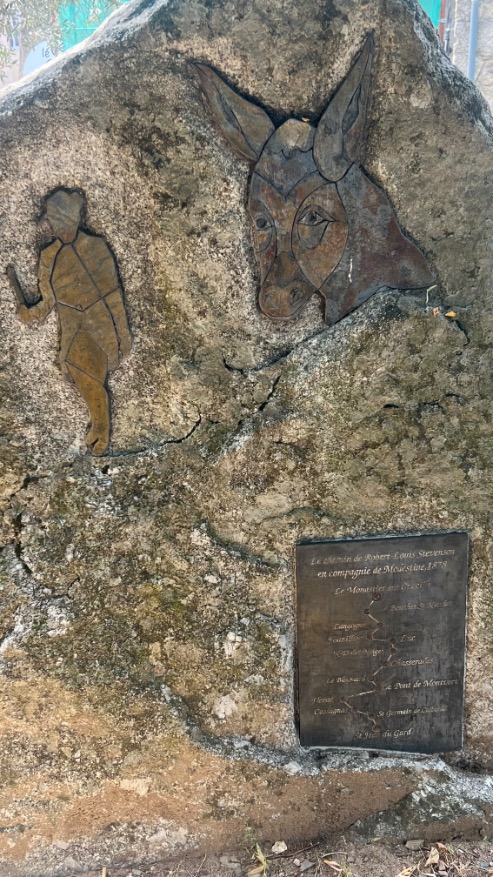 Stevenson gedenkplaat in Saint-Jean-du-Gard