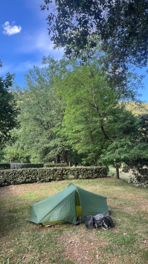 Mijn tentje op de camping Les Plans