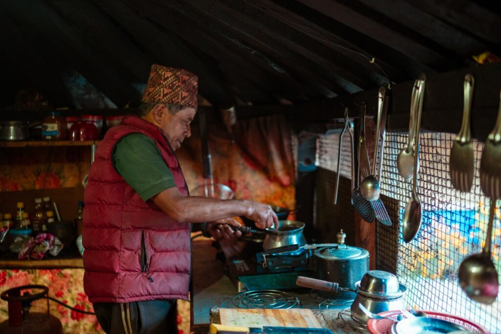 Keuken in een teahouse