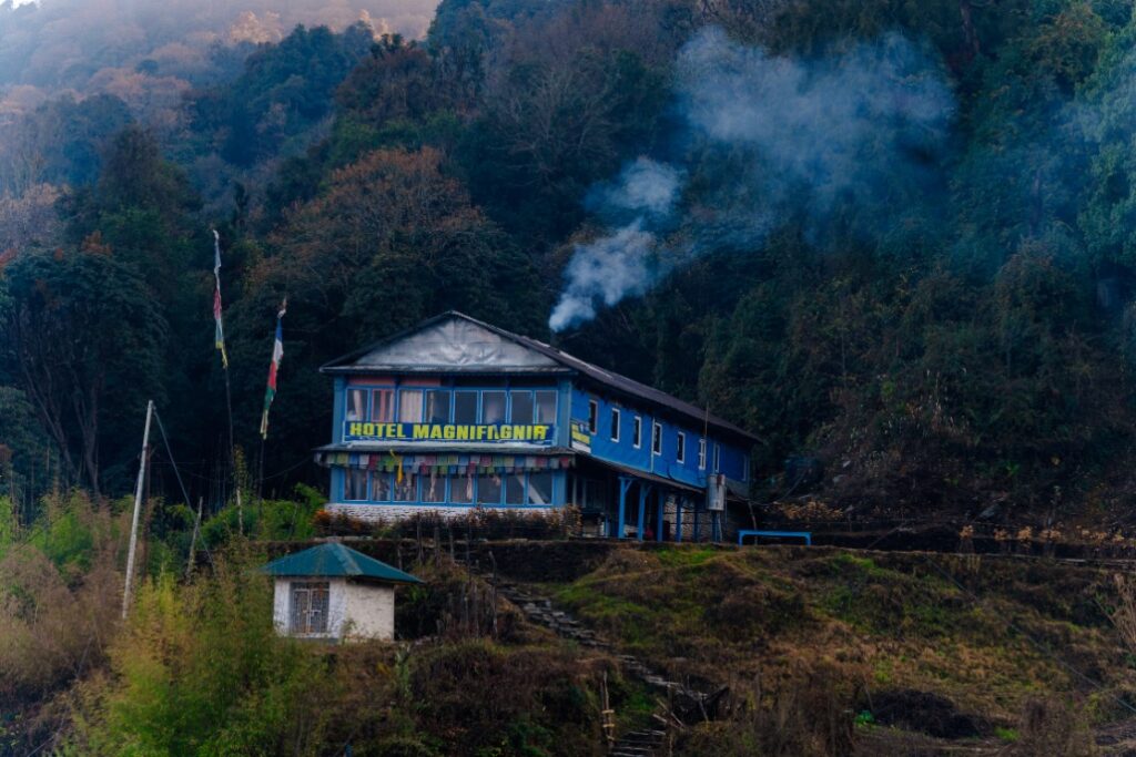 Typische teahouse in Nepal